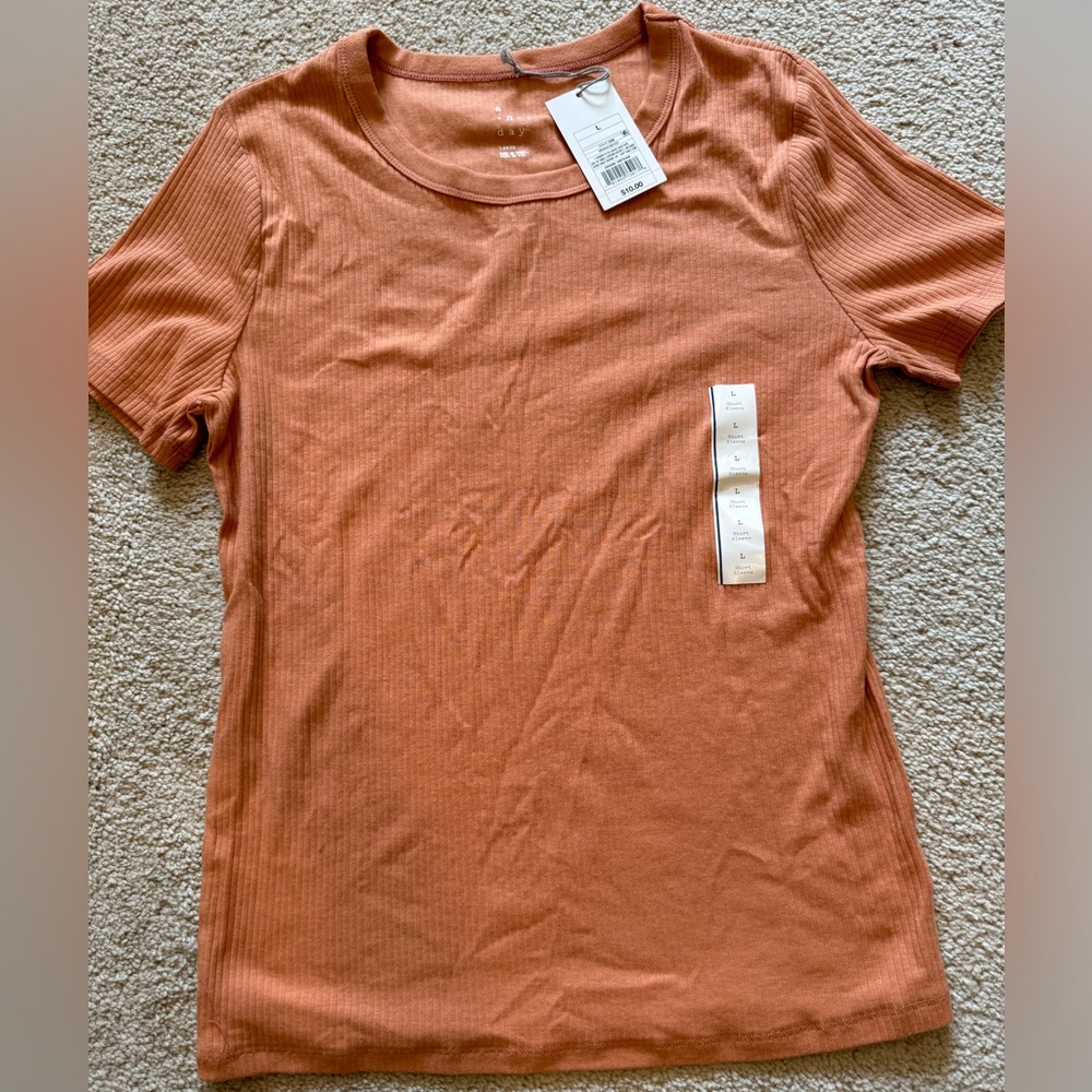 Size Large Ribbed T-Shirt